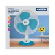 12" Desk Fan, Blue