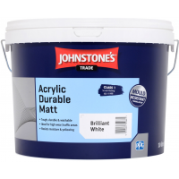 10L Johnstone's Acrylic Durable Matt - Brilliant White