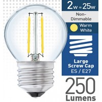 2w (= 25w) Clear LED Round - ES