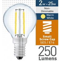 2w (= 25w) Clear LED Round - SES