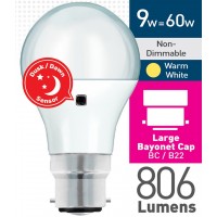 10w (= 60w) Dusk to Dawn Sensor LED GLS - BC