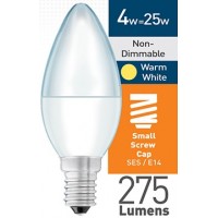 4w (= 25w) Frosted LED Candle - SES