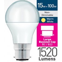 13w (= 100w) Dimmable Frosted LED GLS - BC